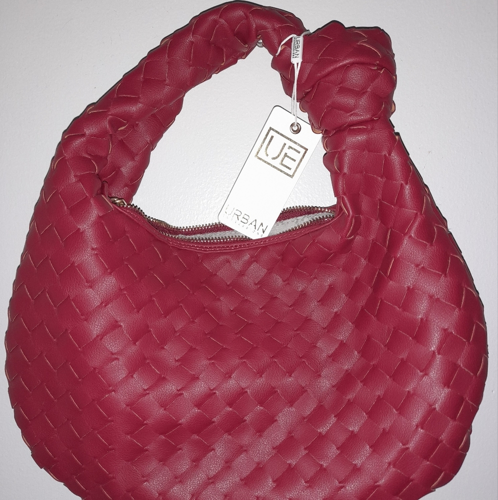 NWT Urban Expressions woven vegan leather handbag